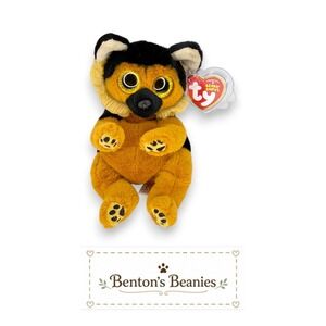 Ace the German Shepherd Ty Beanie Baby | Loyal K-9 Pal 🐕 | Mint Heart Tag ⭐